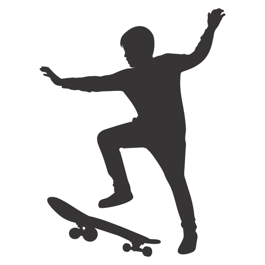 Skateboard silhouette design for creative projects and crafts