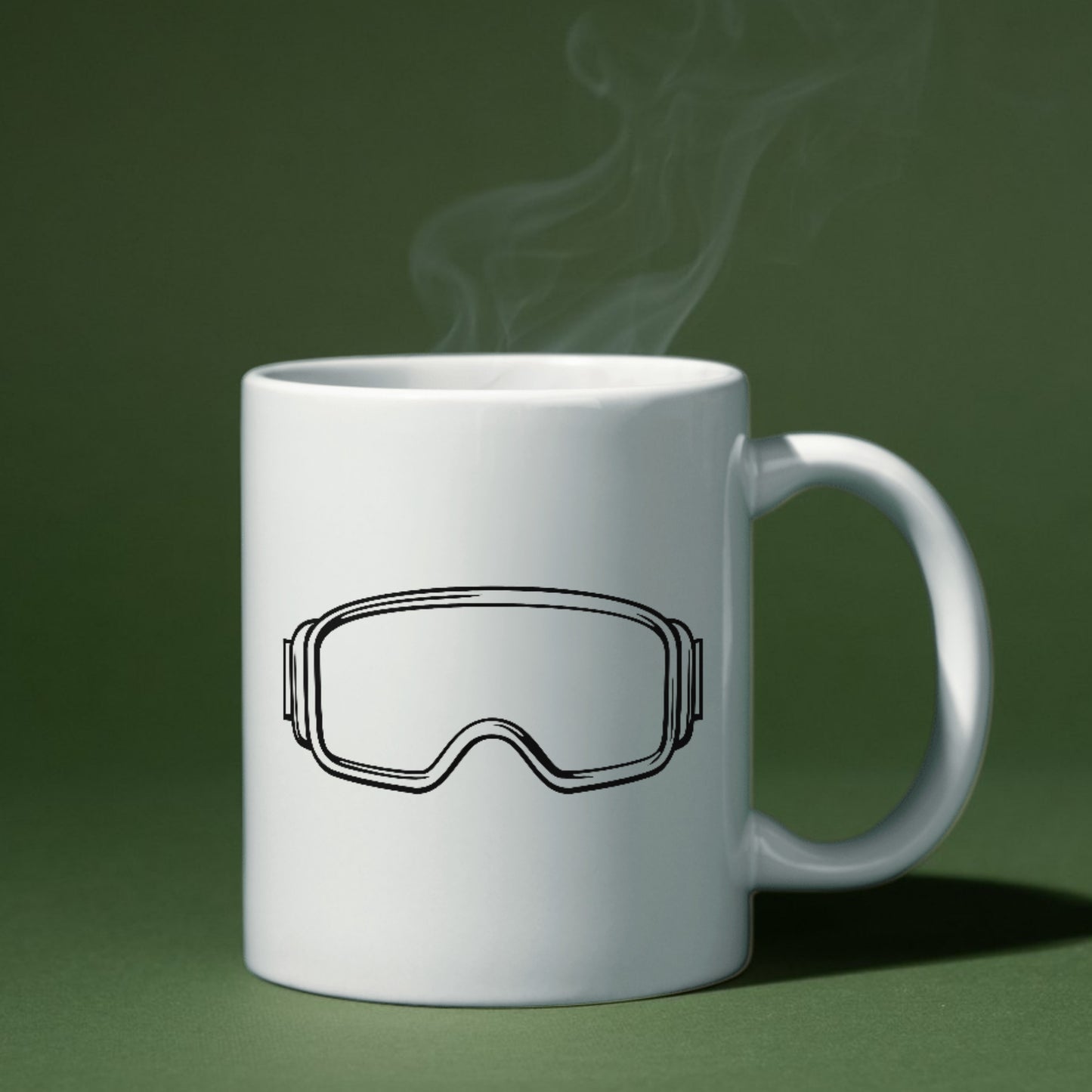 Stylish black and white ski goggles design for cutting machines