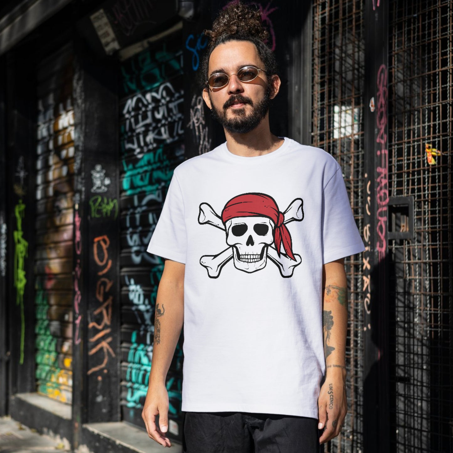 Skull with bandana design for cutting machines