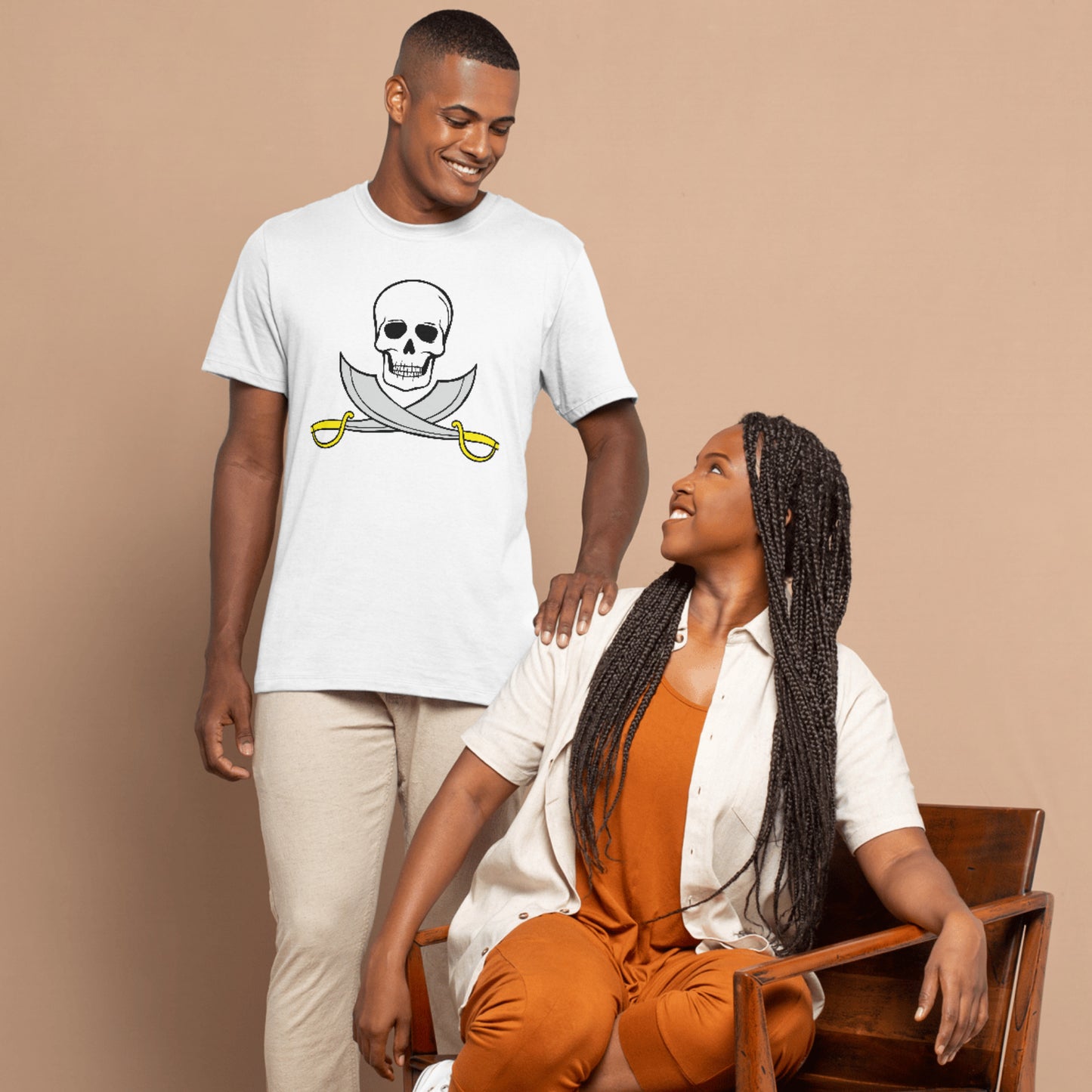 Creative skull design with sabers for crafting enthusiasts