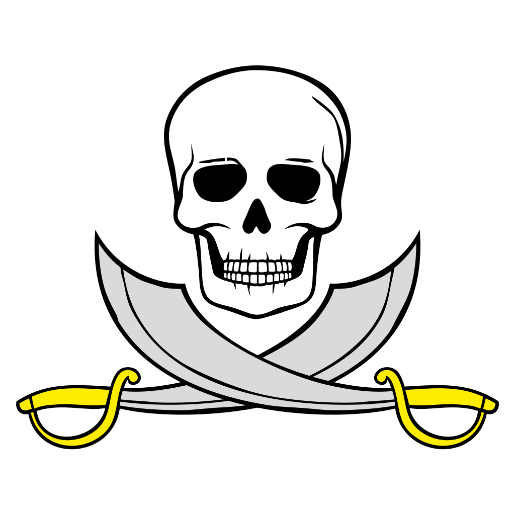 Creative skull design with sabers for crafting enthusiasts