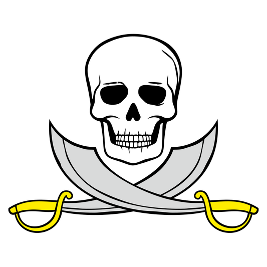 Creative skull design with sabers for crafting enthusiasts