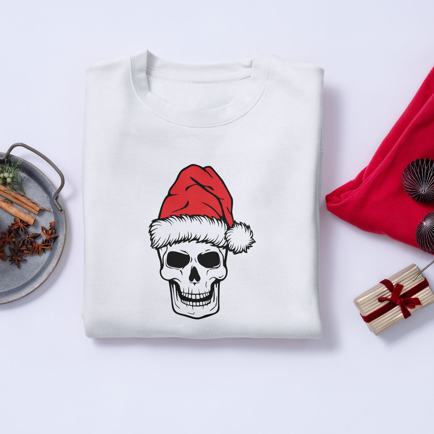 Creative skull santa design for festive cutting projects