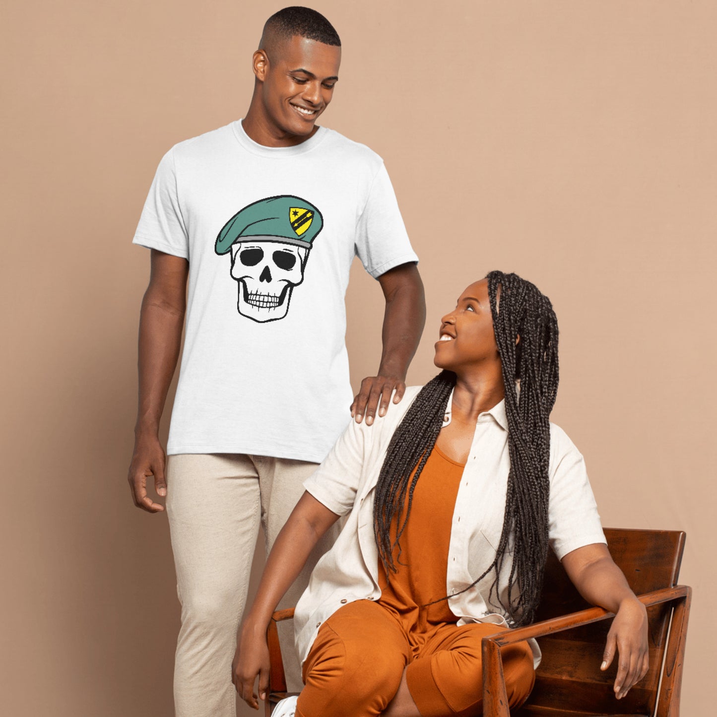 Creative skull design with a stylish beret for crafting