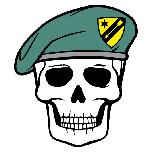 Creative skull design with a stylish beret for crafting