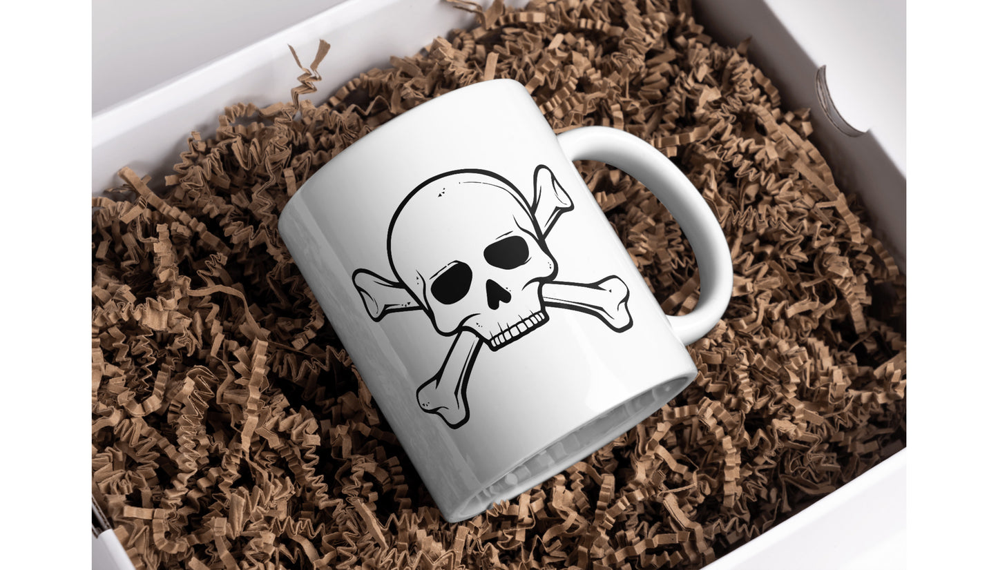 Creative skull and crossbones vector design for crafts
