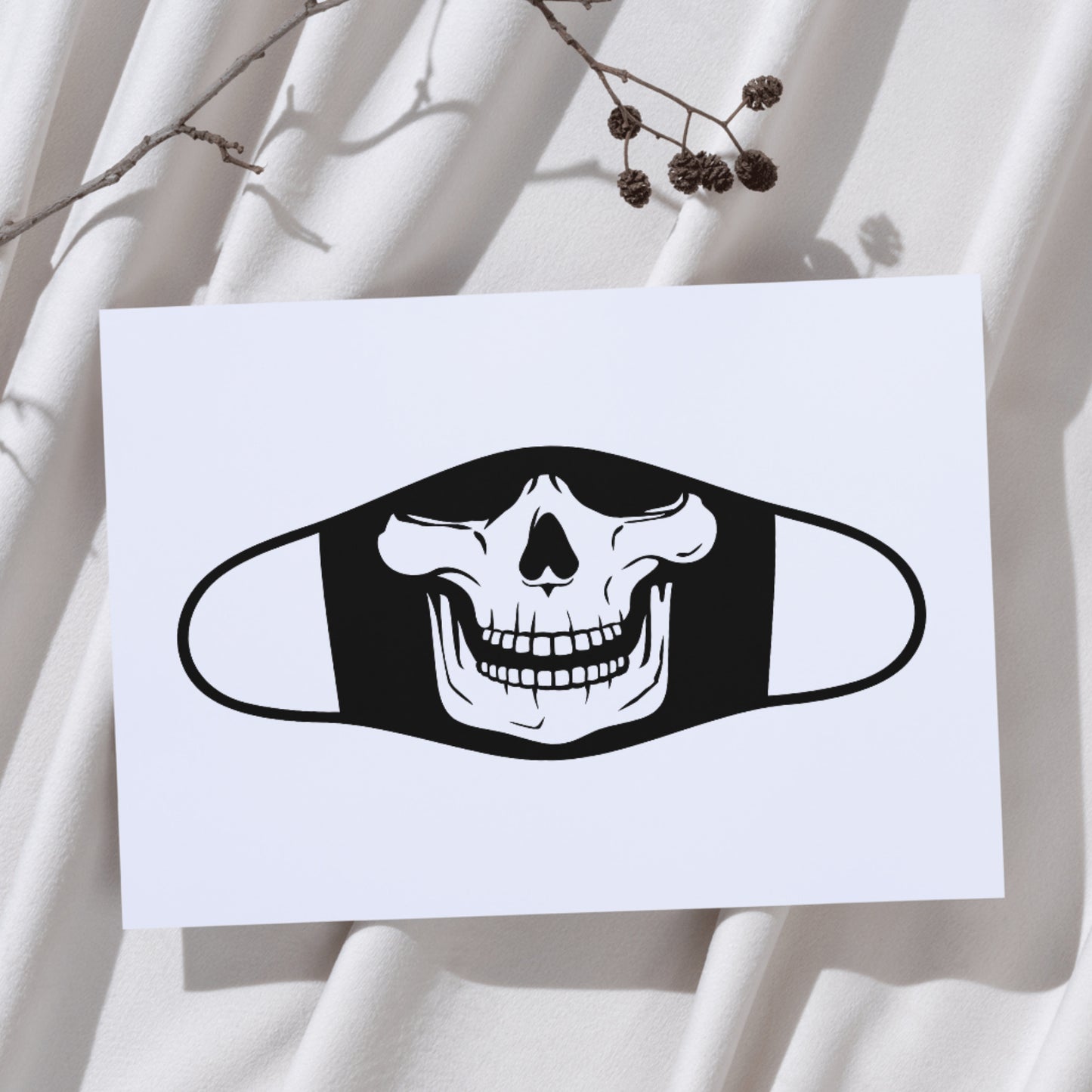 Creative skull design with mask for cutting machines