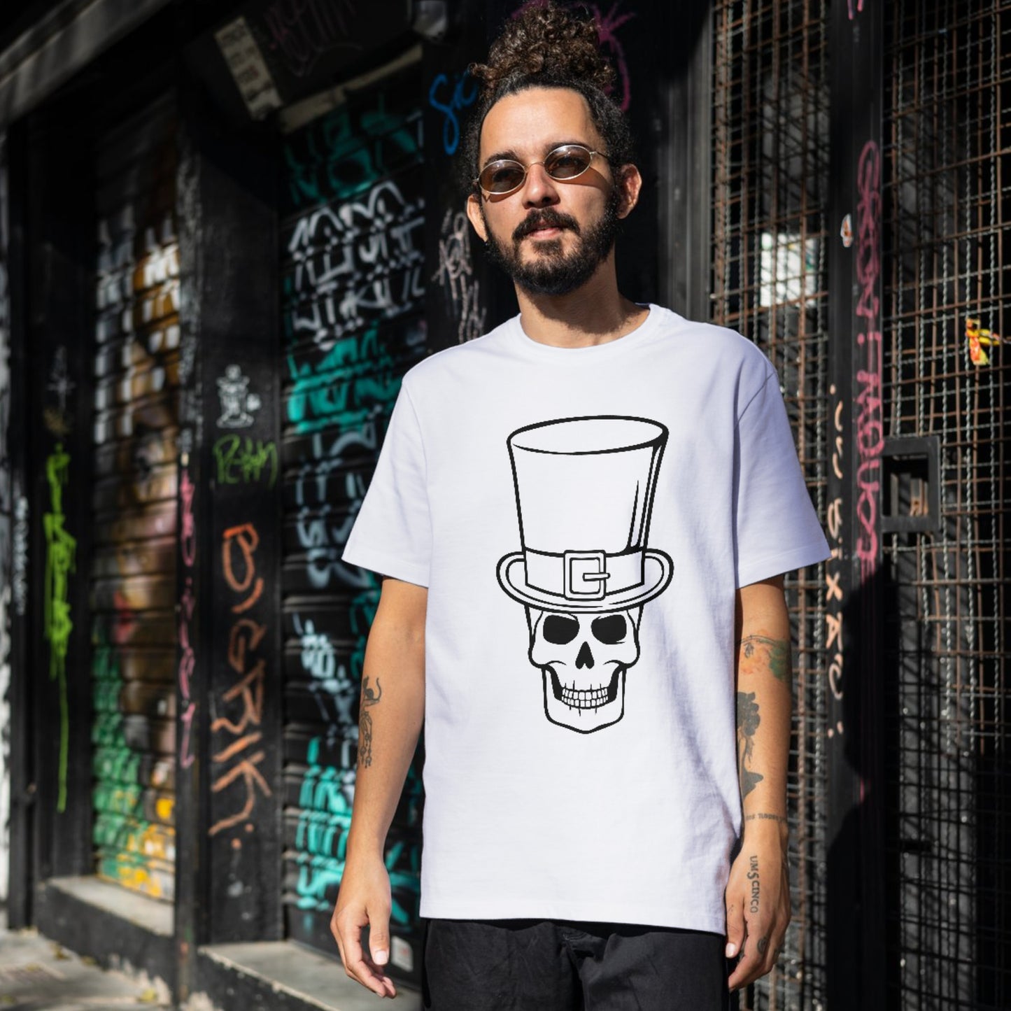 Unique skull design with a stylish top hat for crafting