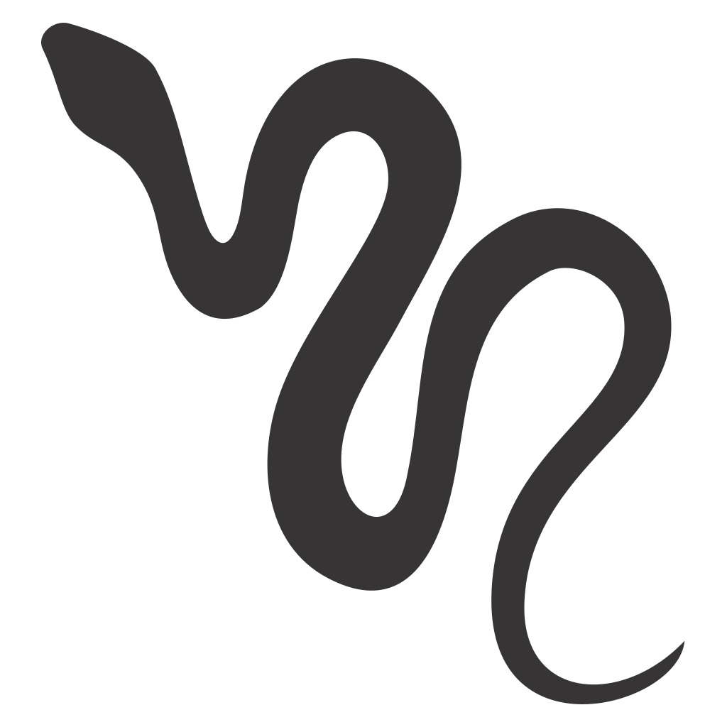 Smooth black snake design perfect for cutting machines