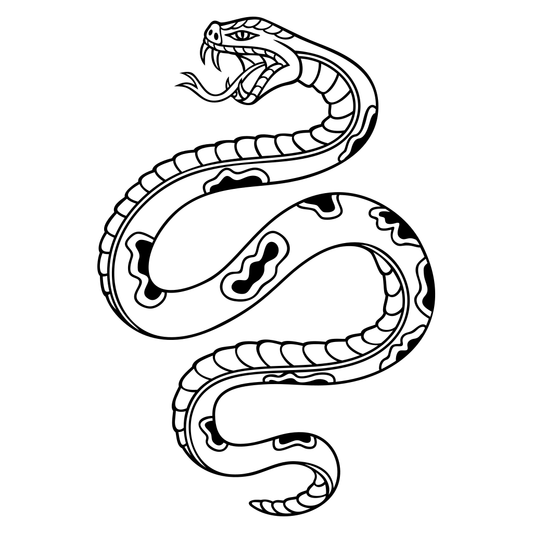 Artistic design of a snake tattoo for creative cutting projects