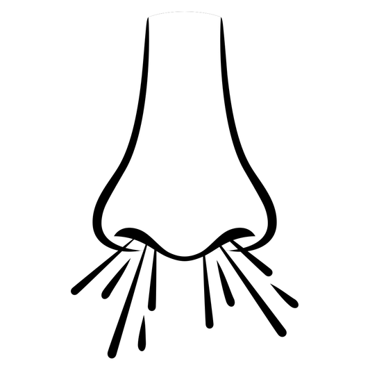 Creative sneezing nose illustration for cutting machines