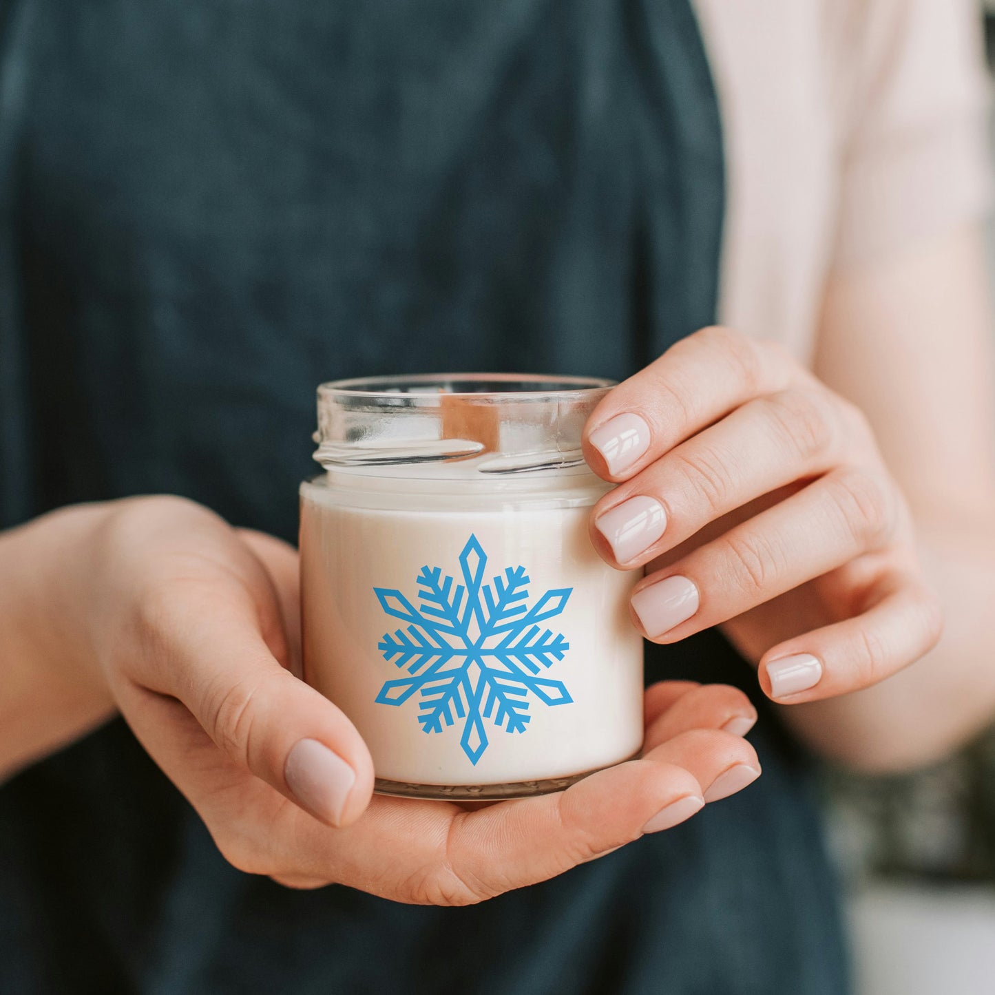 Elegant blue snowflake vector design for cutting machines