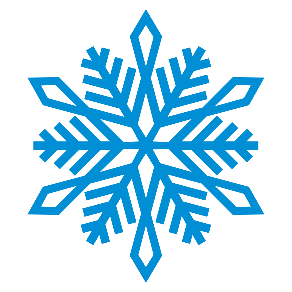 Elegant blue snowflake vector design for cutting machines