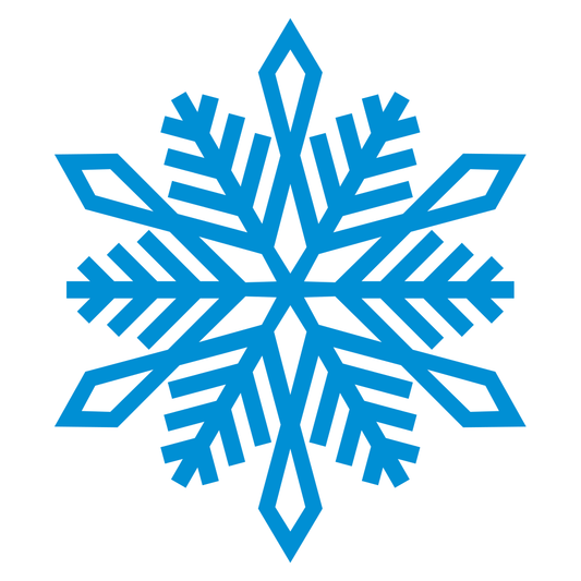 Elegant blue snowflake vector design for cutting machines