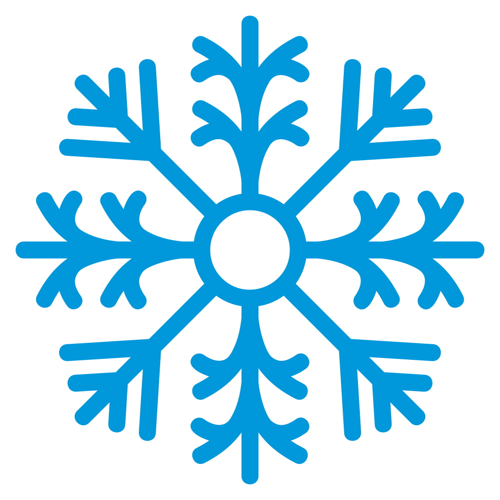Winter themed snowflake design for creative projects