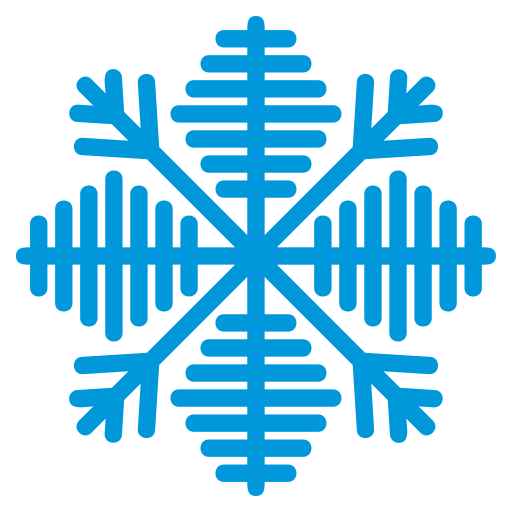 Unique blue snowflake vector design for cutting machine projects