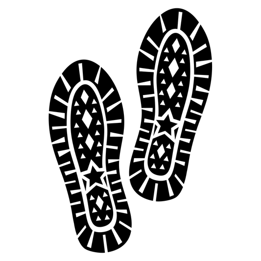 Creative sole print vector for cutting machines and crafts