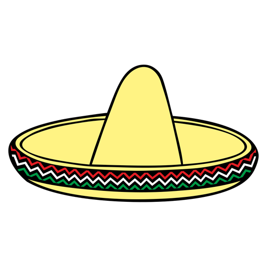 Creative vector sombrero design for crafting and cutting