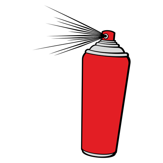 Create vibrant designs with this stylized spray paint can vector