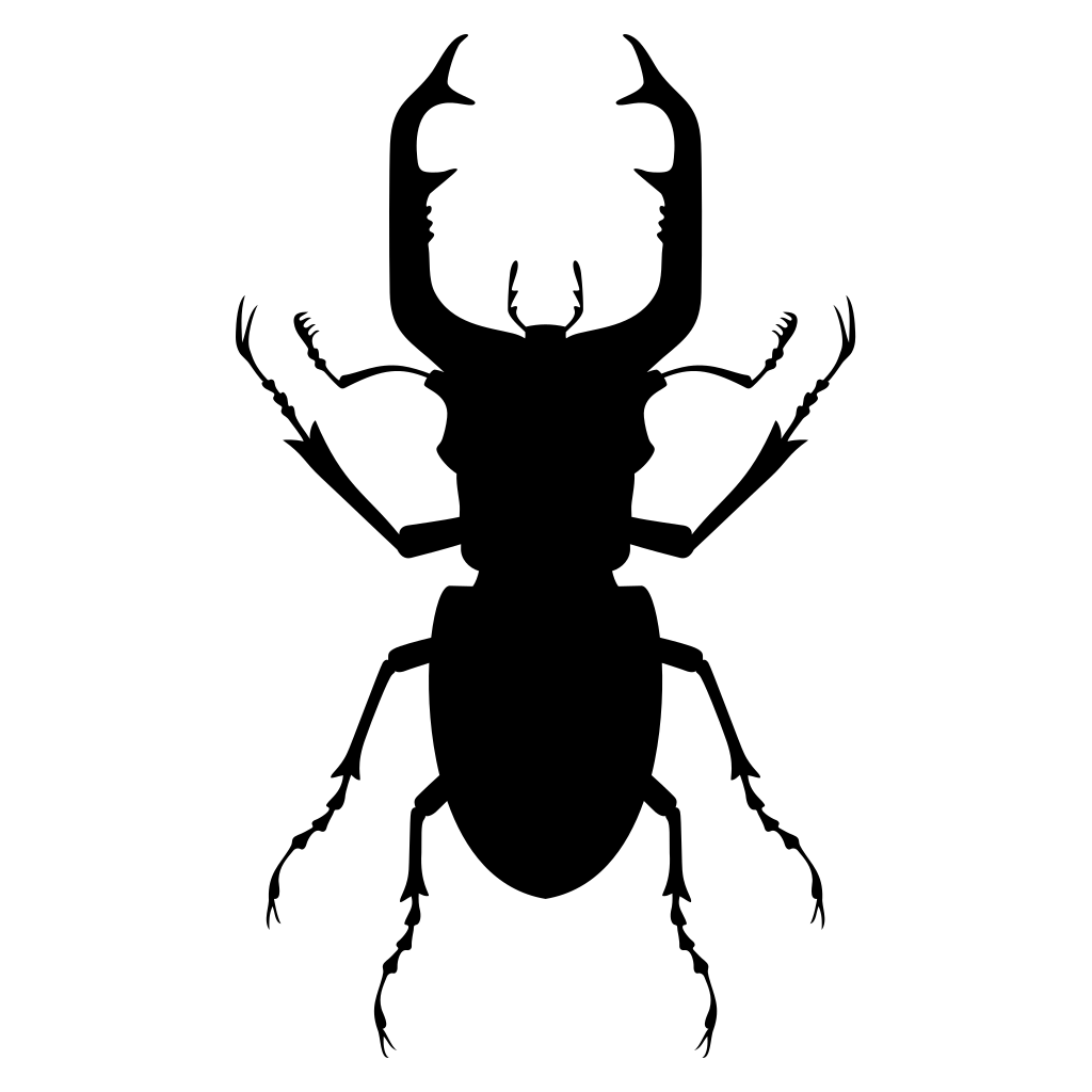 Intricate vector design for a striking insect silhouette