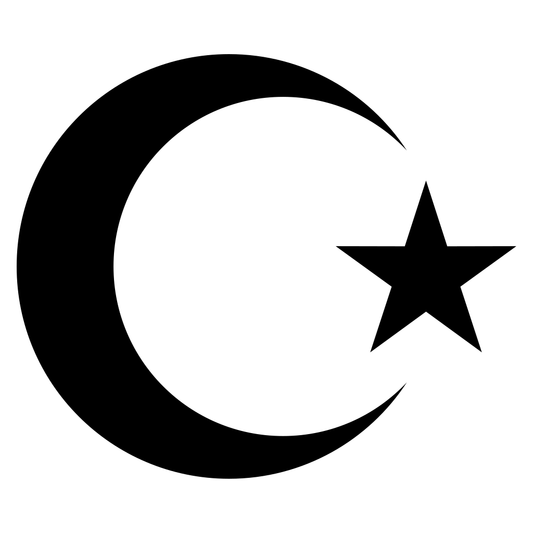 Star and crescent silhouette for creative cutting projects