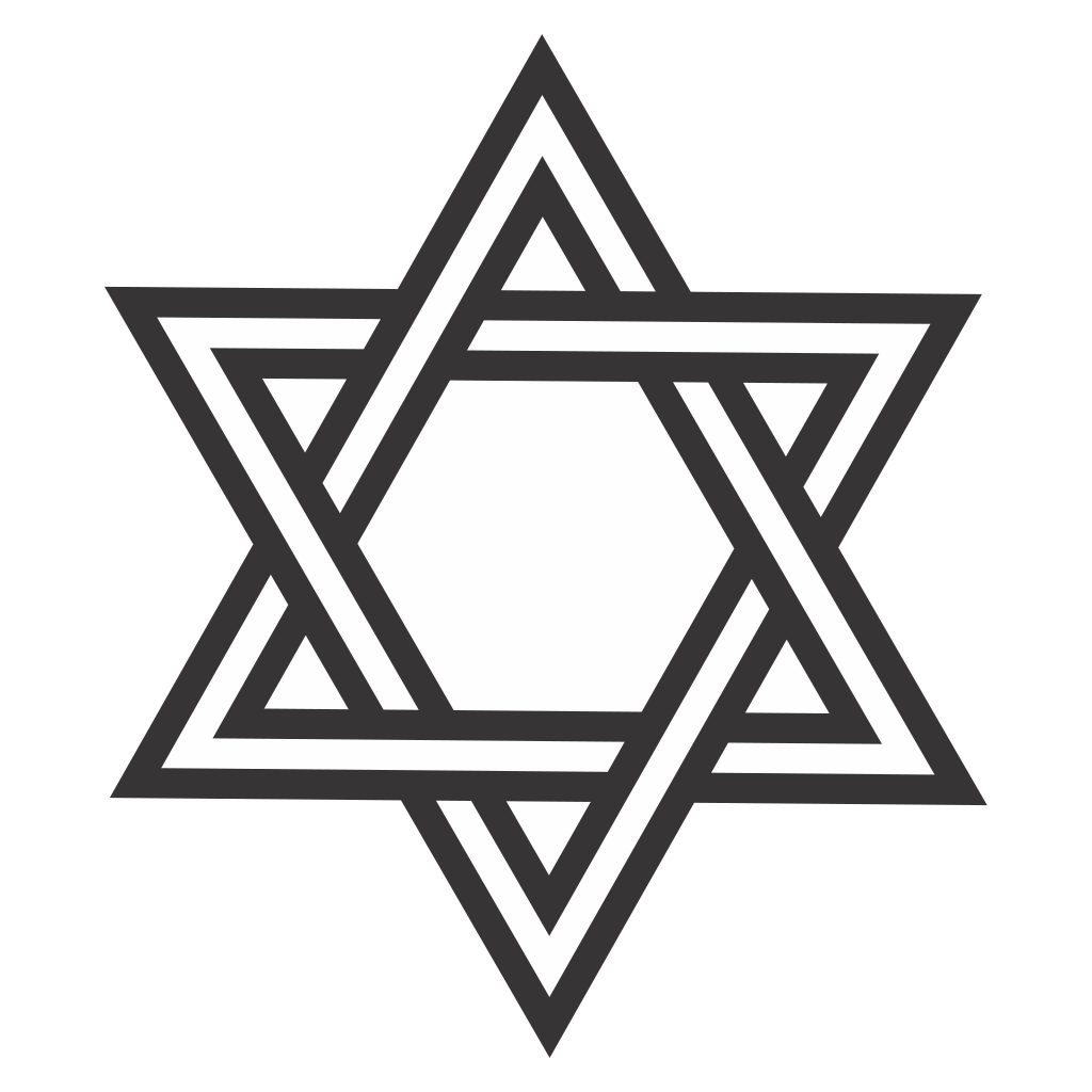Creative Star of David vector design for cutting machines