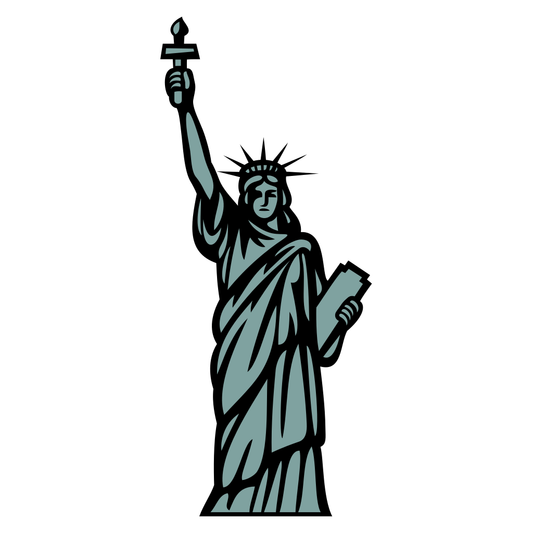 Vector silhouette of Statue of Liberty for cutters