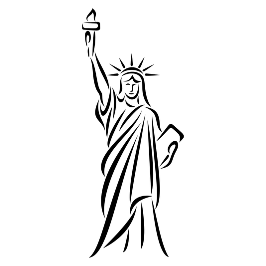 Unique vector design of Statue of Liberty for crafting