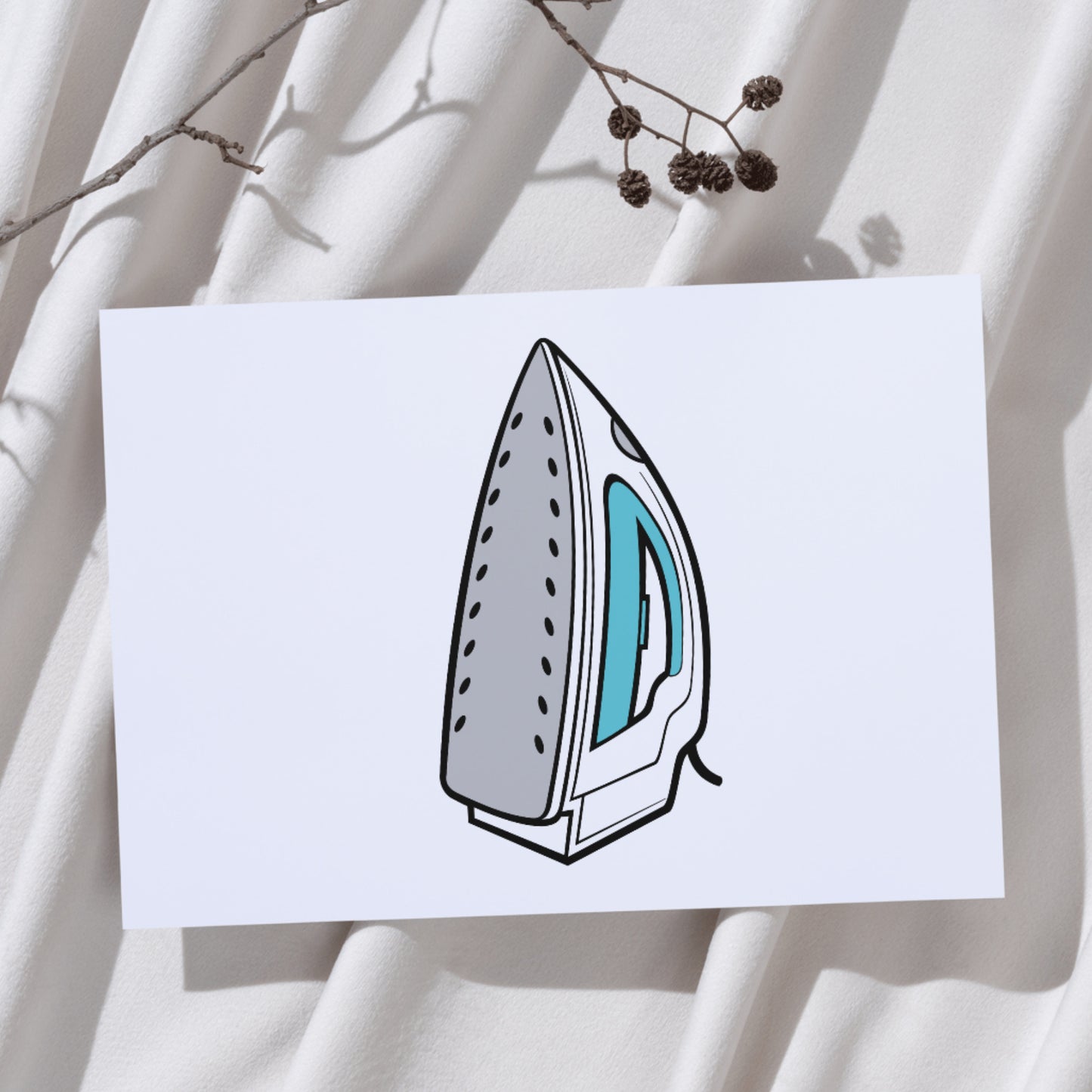 Vector design for a steam iron perfect for cutting machines