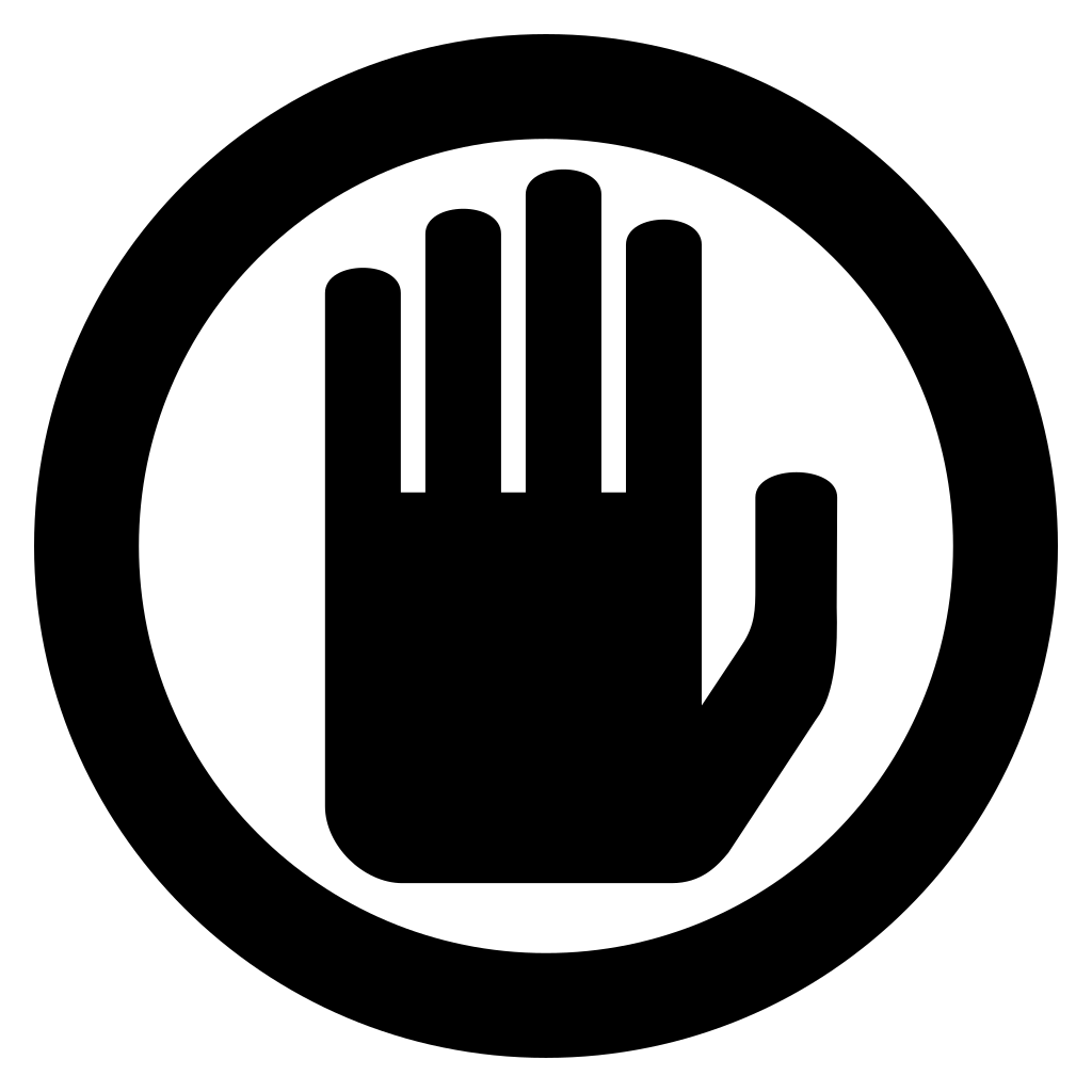 Creative vector file of a stop hand symbol for digital projects