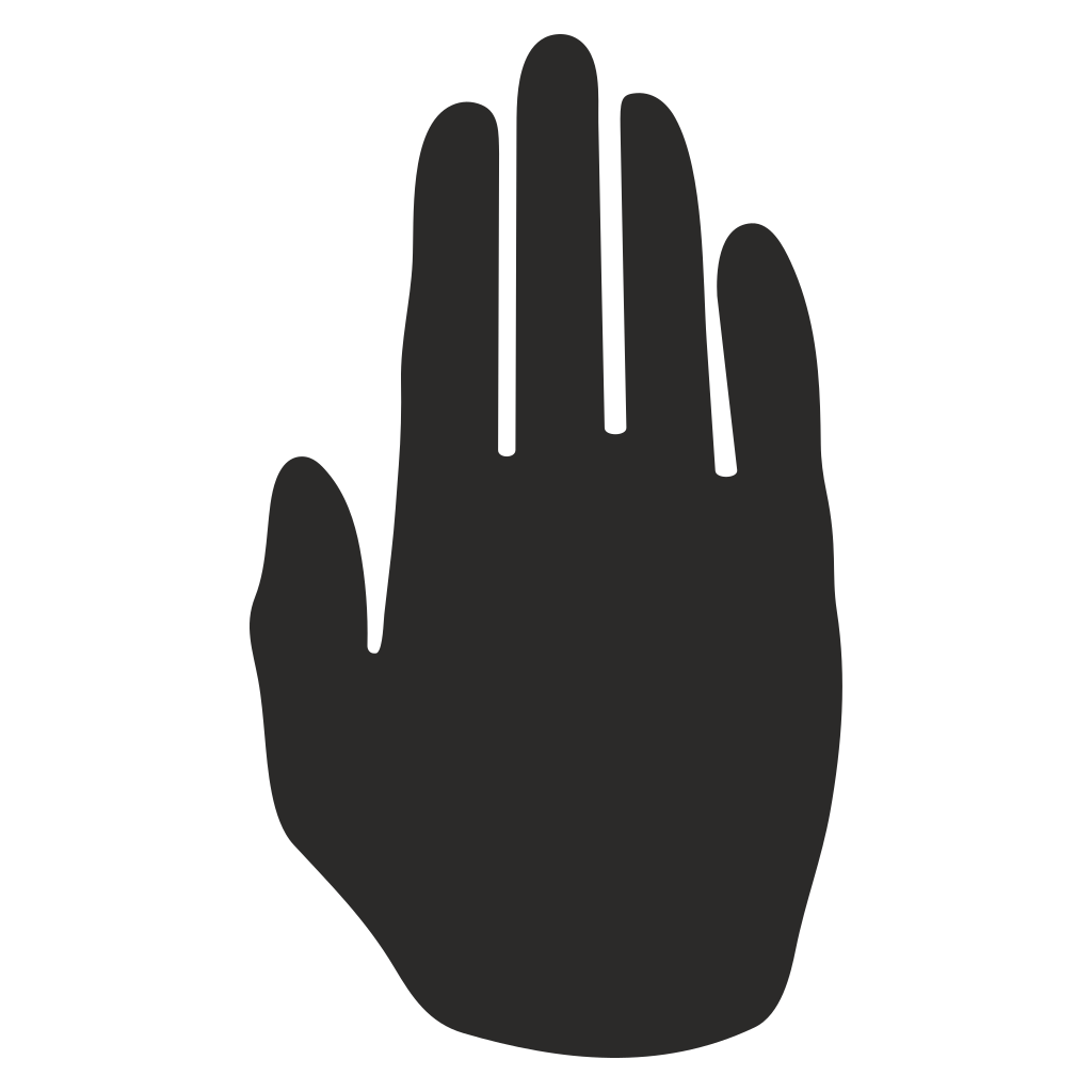 Creative stop hand icon design for crafting projects