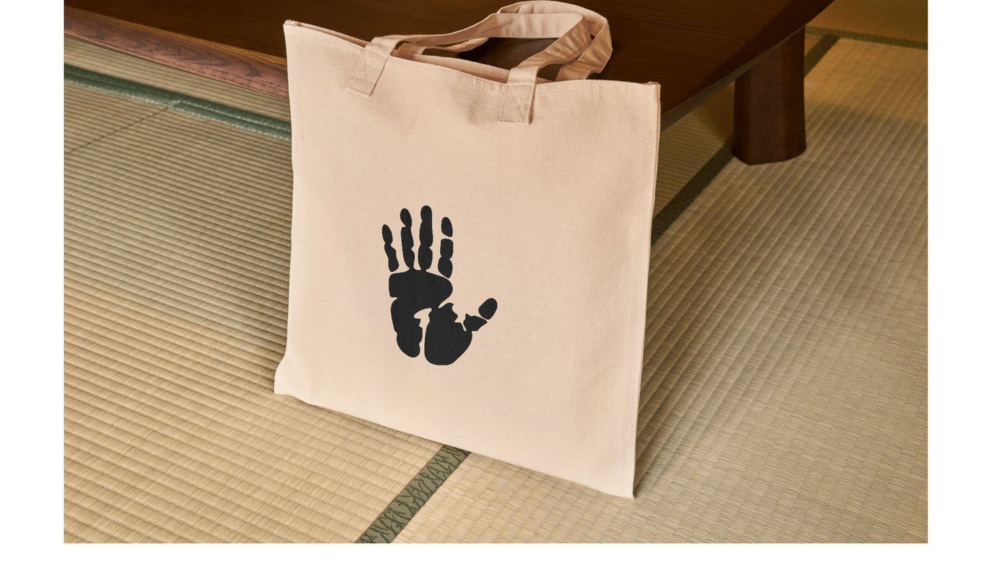 Creative black hand silhouette design for cutting machines
