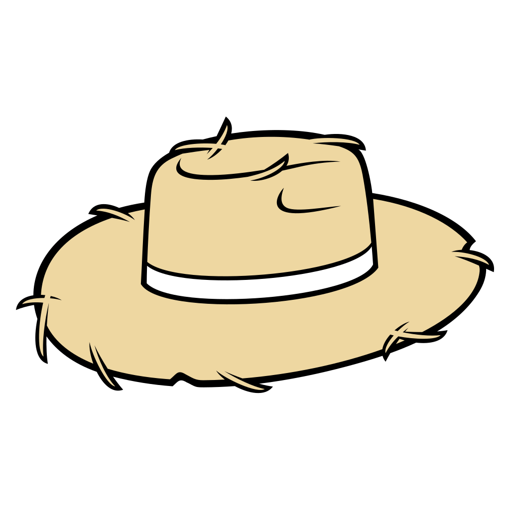 Charming straw hat design perfect for crafting and cutting