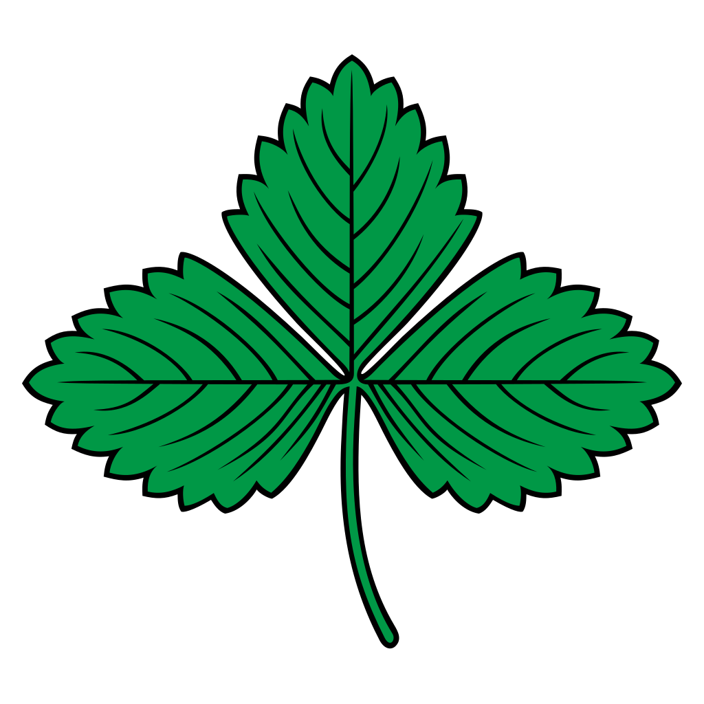 Elegant strawberry leaf design for cutting machines