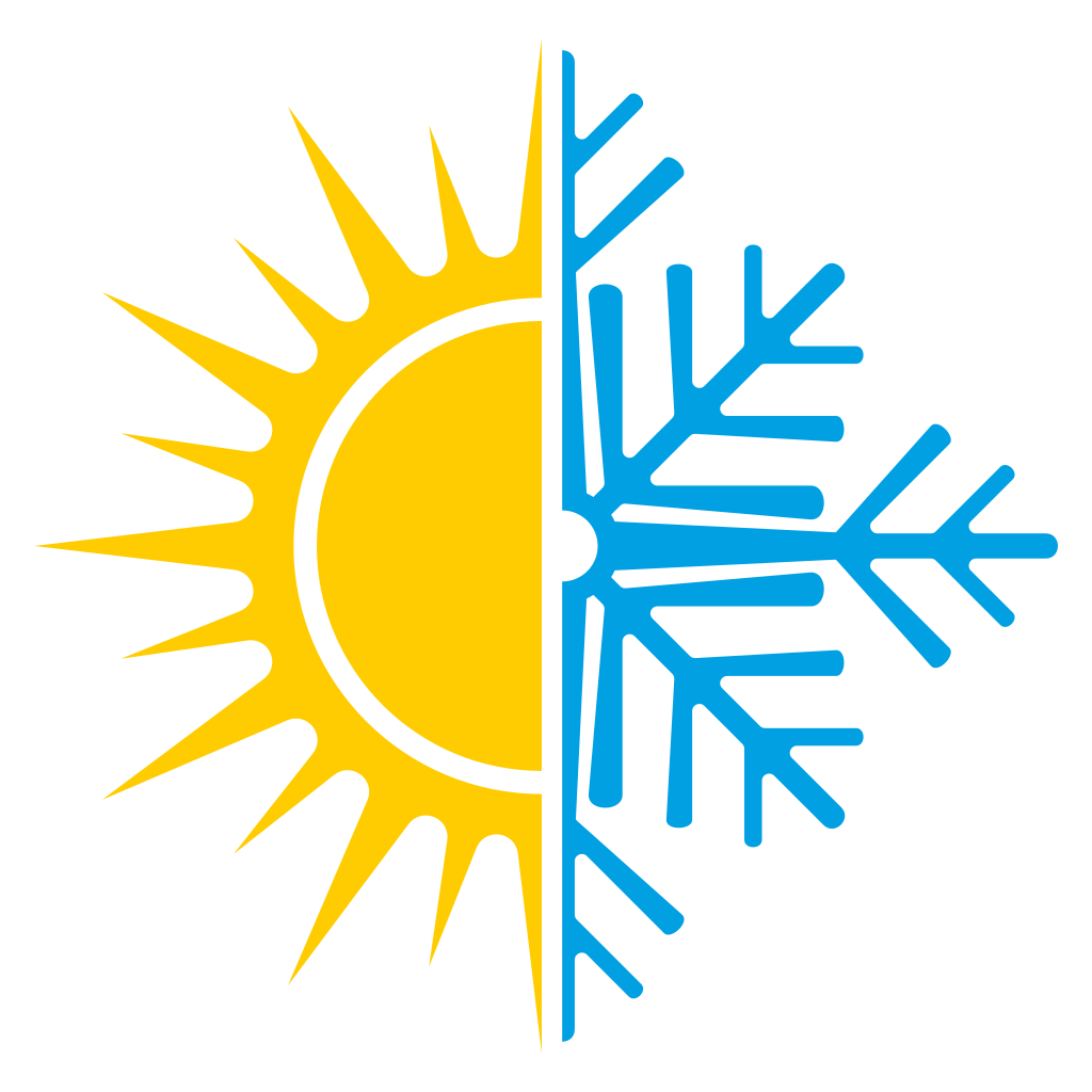 Vector icons for summer and winter air conditioning design