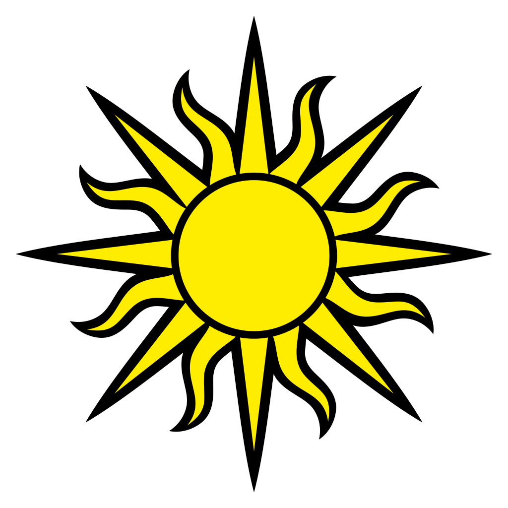 Bright sun vector design for cutting machine projects