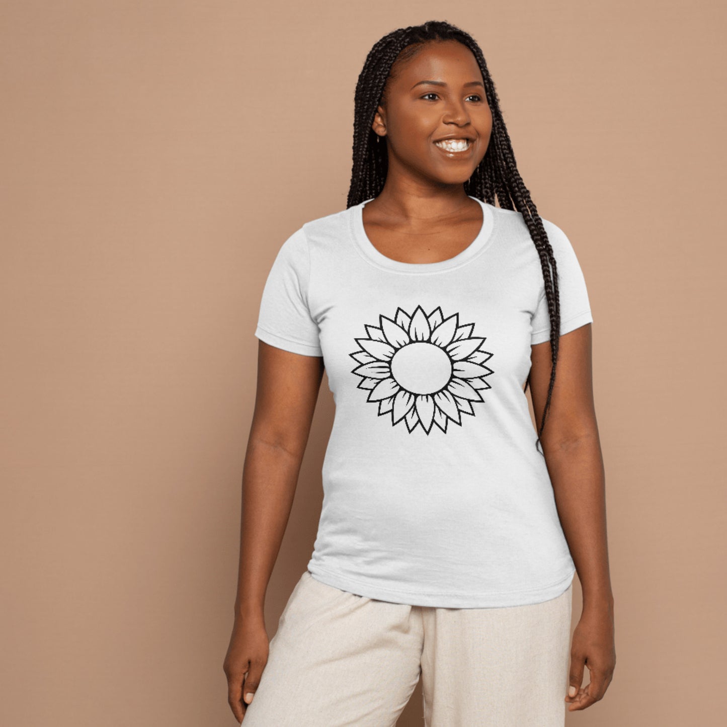 Beautiful sunflower vector design for cutting machine crafting