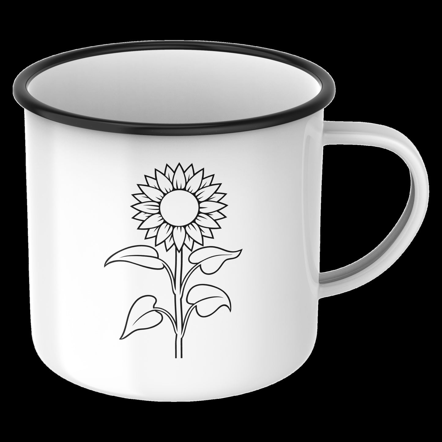 Black sunflower vector design for crafting and decor projects
