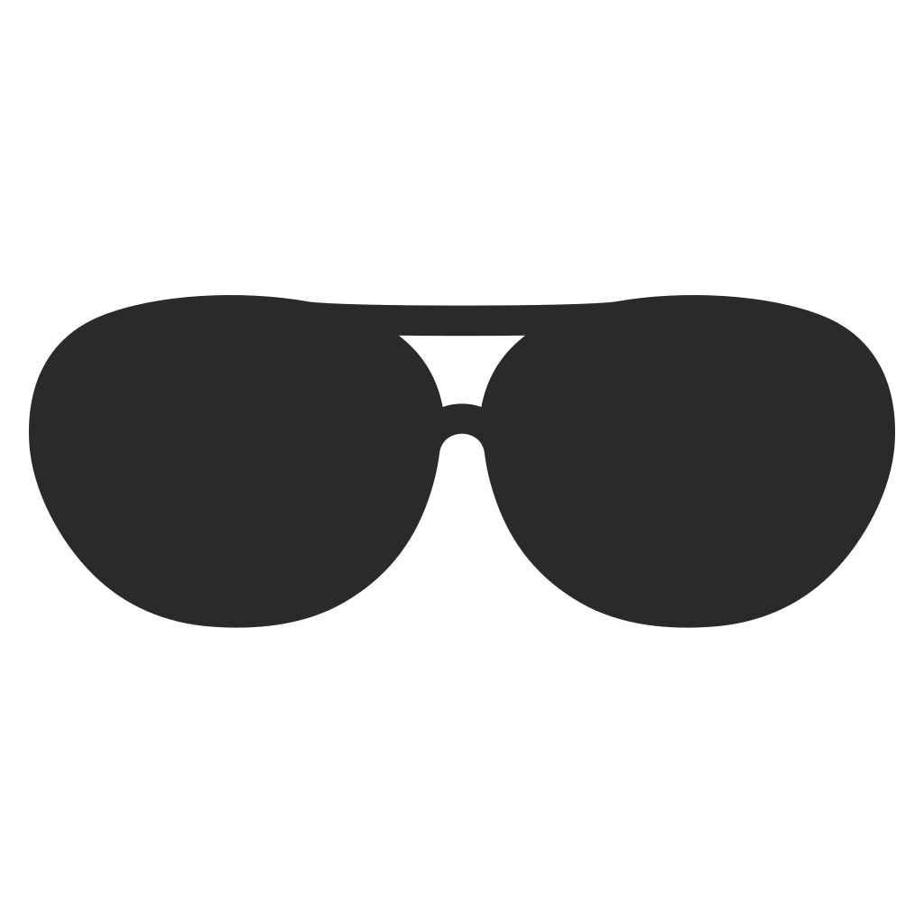 Stylish black sunglasses design for cutting machine projects