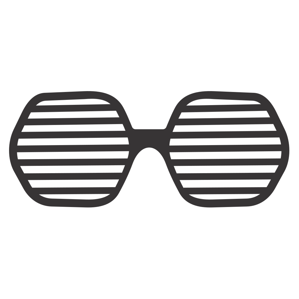 Stylish striped sunglasses vector design for crafting lovers
