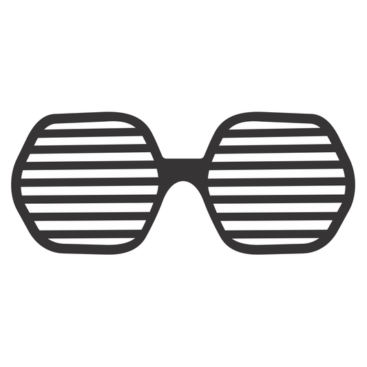 Stylish striped sunglasses vector design for crafting lovers