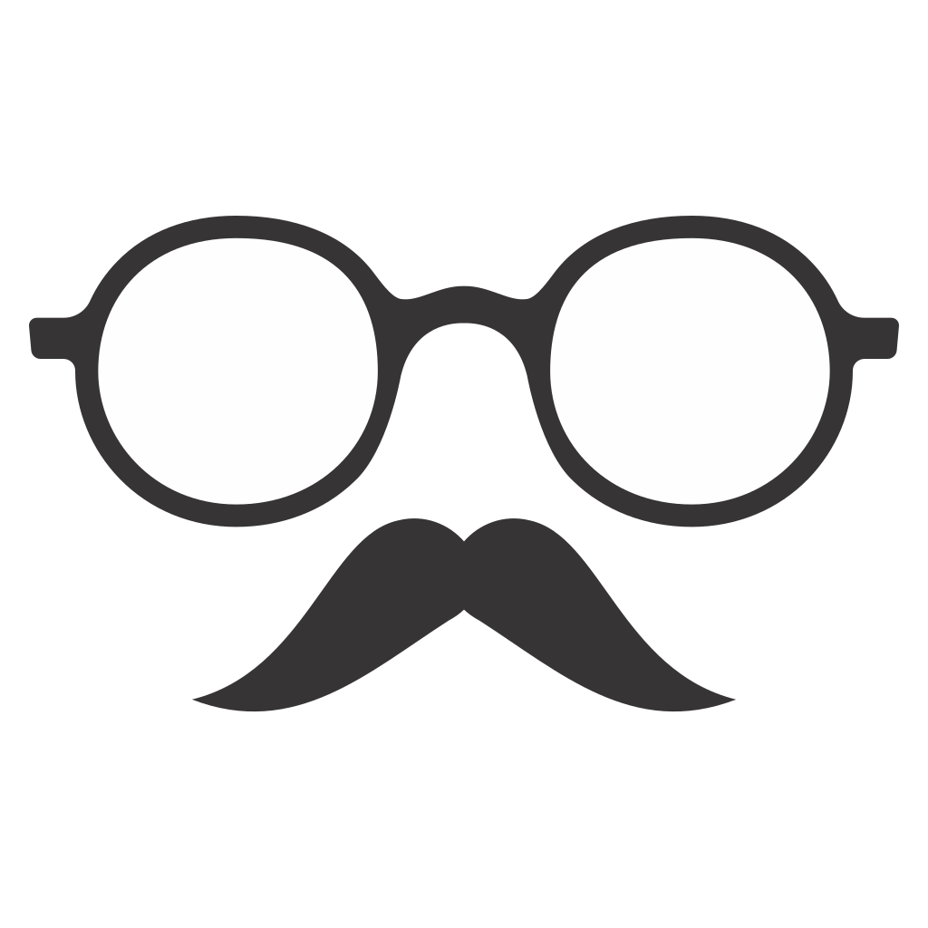 Creative vector design featuring sunglasses and a moustache