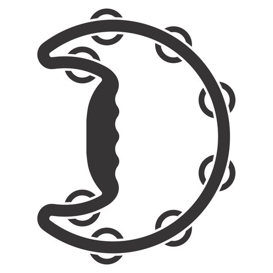 Creative tambourine design for crafting and cutting machines