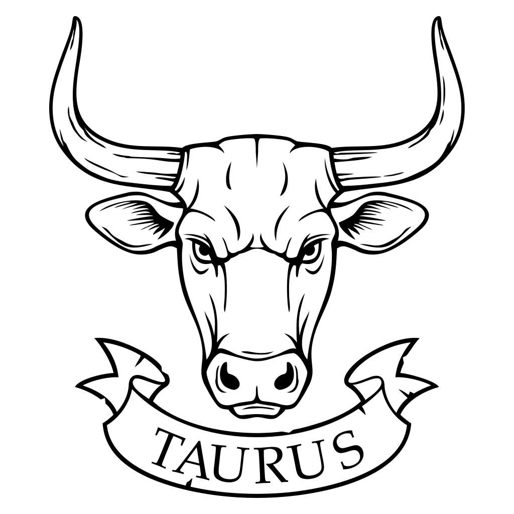 Bold Taurus bull head design for unique crafting projects