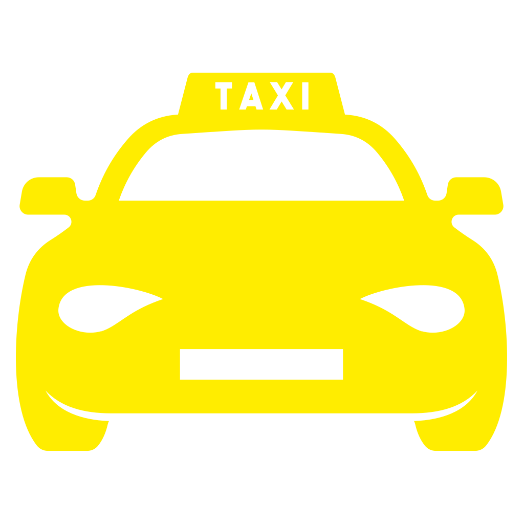 Stylish vector taxi icon perfect for cutting machine projects