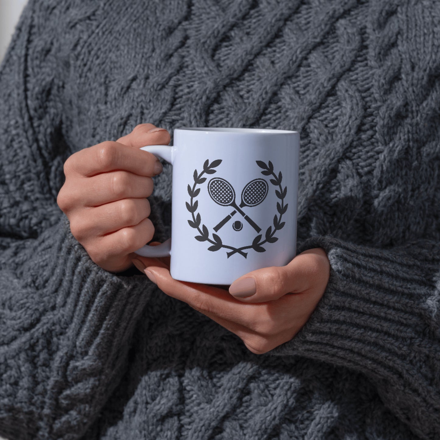 Creative tennis racquet wreath design for cutting machines