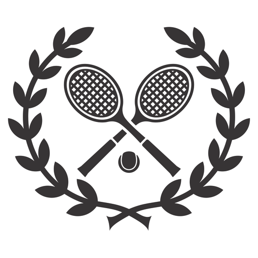 Creative tennis racquet wreath design for cutting machines