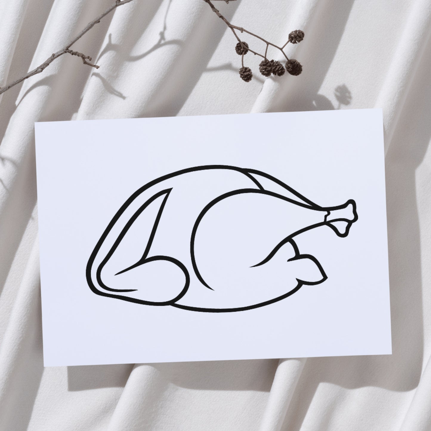 Festive Thanksgiving turkey vector for cutting machines