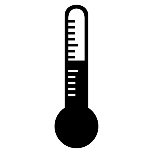 Creative black silhouette of a thermometer design for crafting