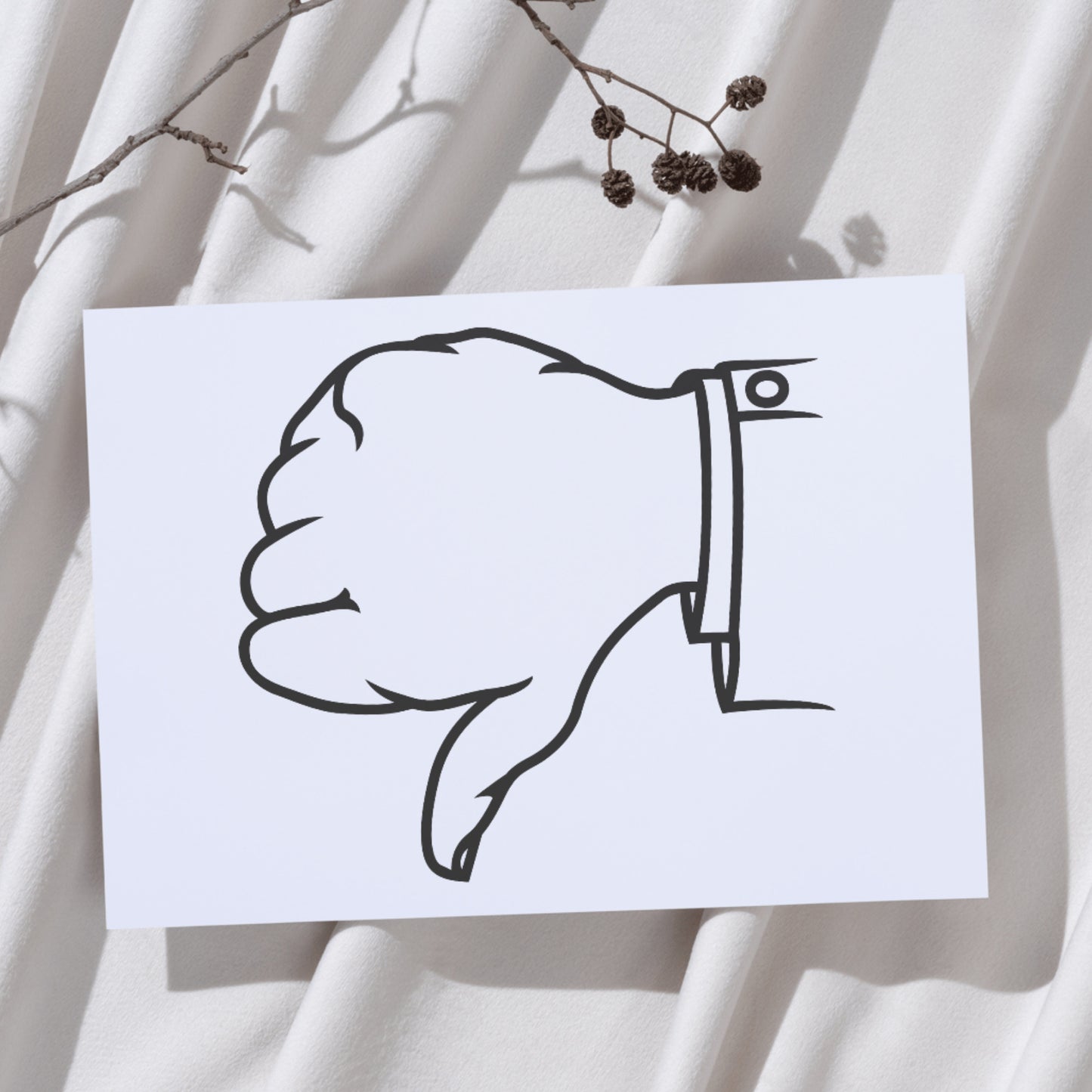 Unique thumb down vector design for cutting machines